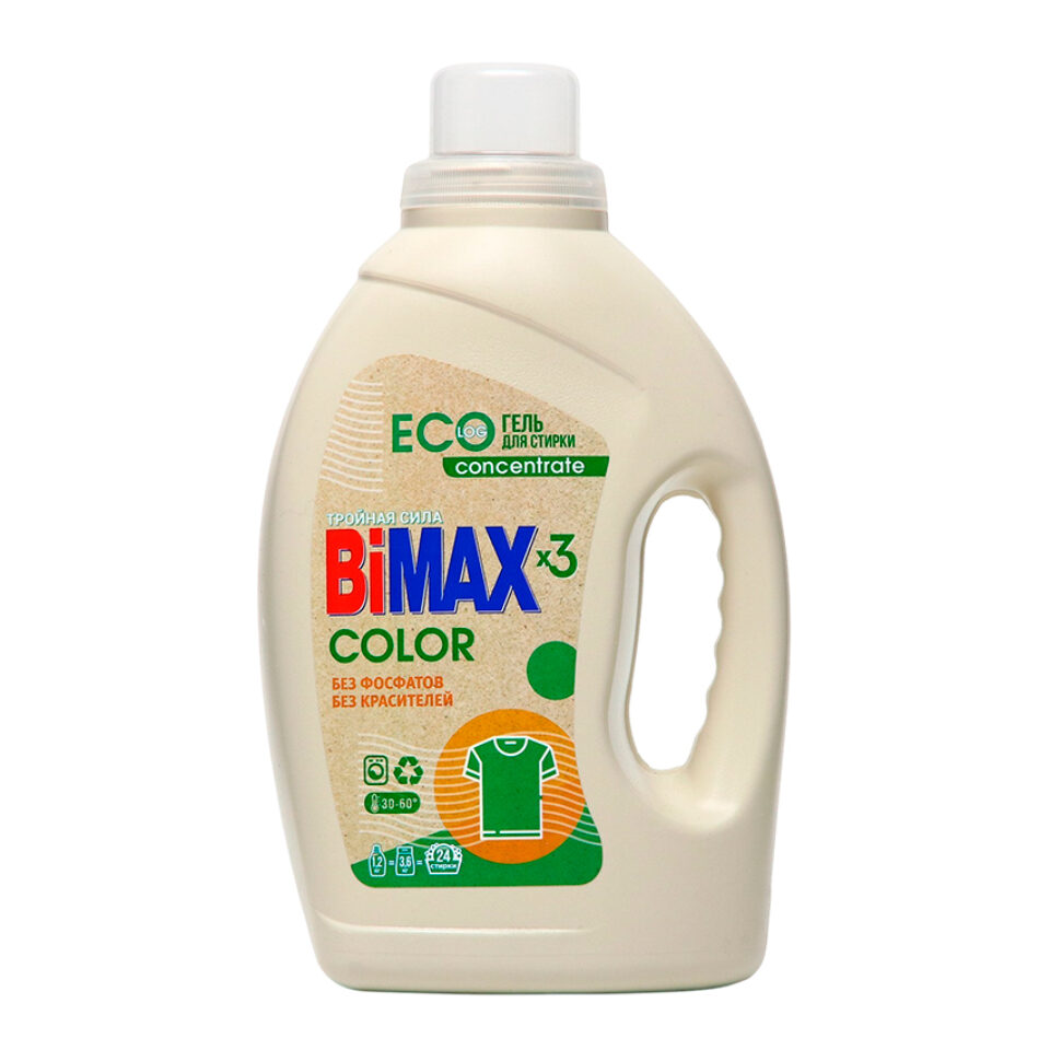 Гель стирки Bimax Color ЭКО концентрат защита цвета 1.2л