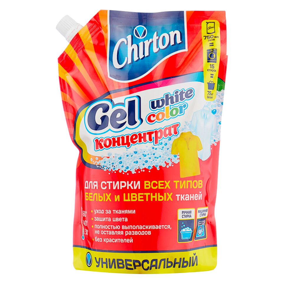 Гель для стирки Chirton «Концентрат, Универсальный», 750 мл